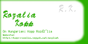 rozalia kopp business card